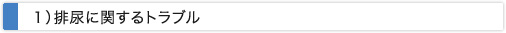 排尿に関するトラブル