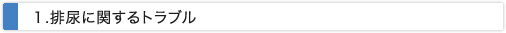 排尿に関するトラブル
